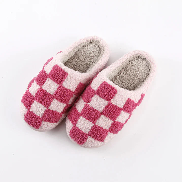 Checkered Slip-On Indoor Slippers
