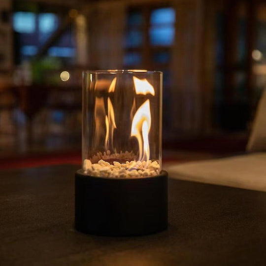 Classic Oil Lamp with Open Flame