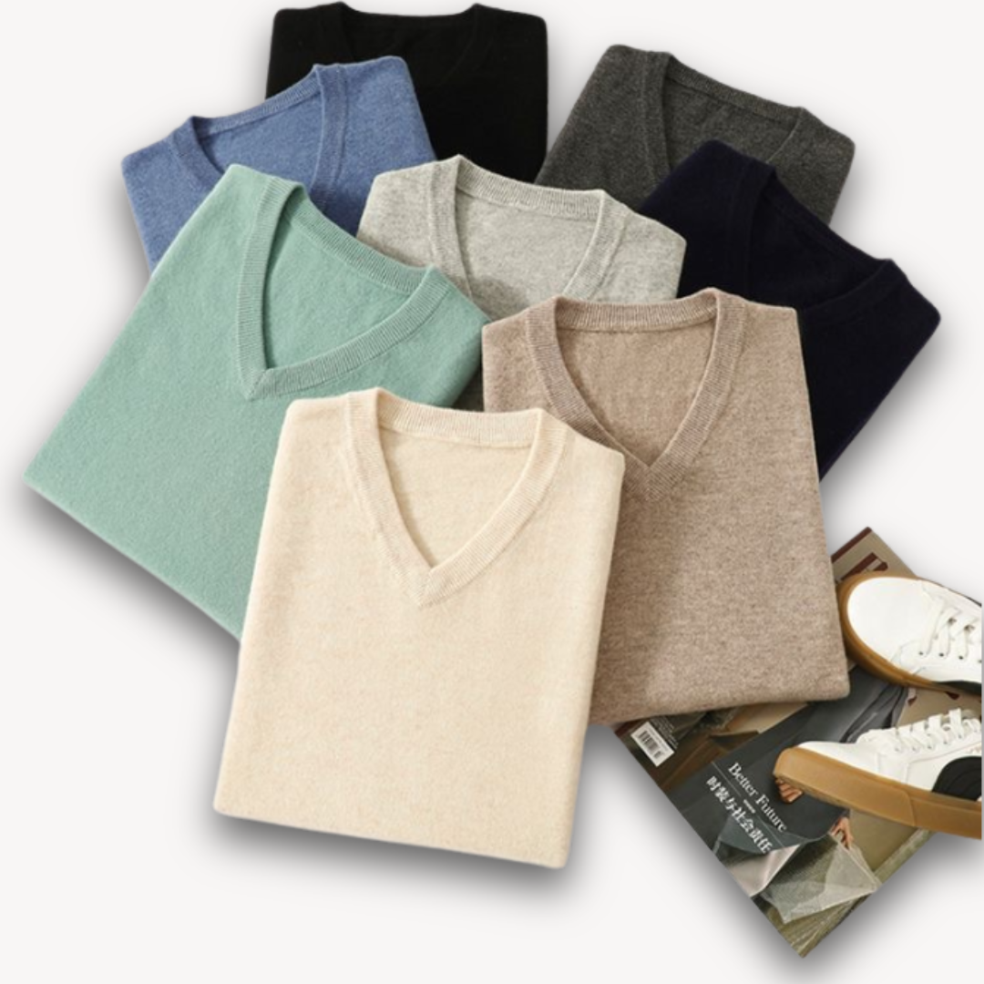 Men's Cashmere V-Neck Sweater