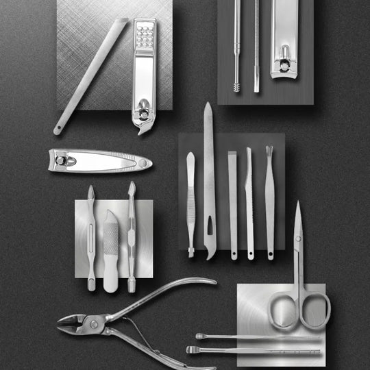 19-Piece Professional Stainless Steel Manicure & Pedicure Set