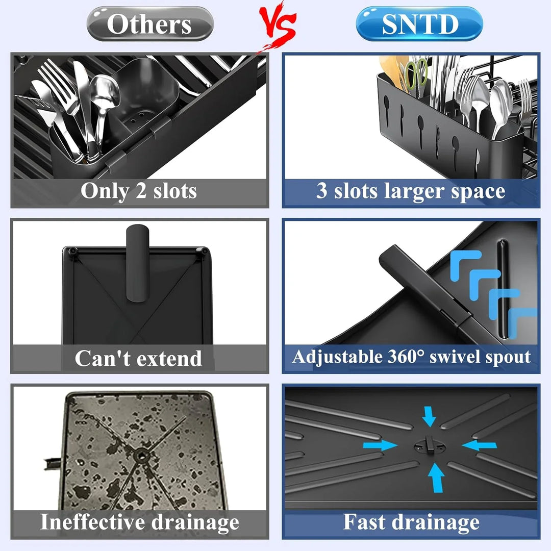 Large Dish Drying Rack with Drainboard
