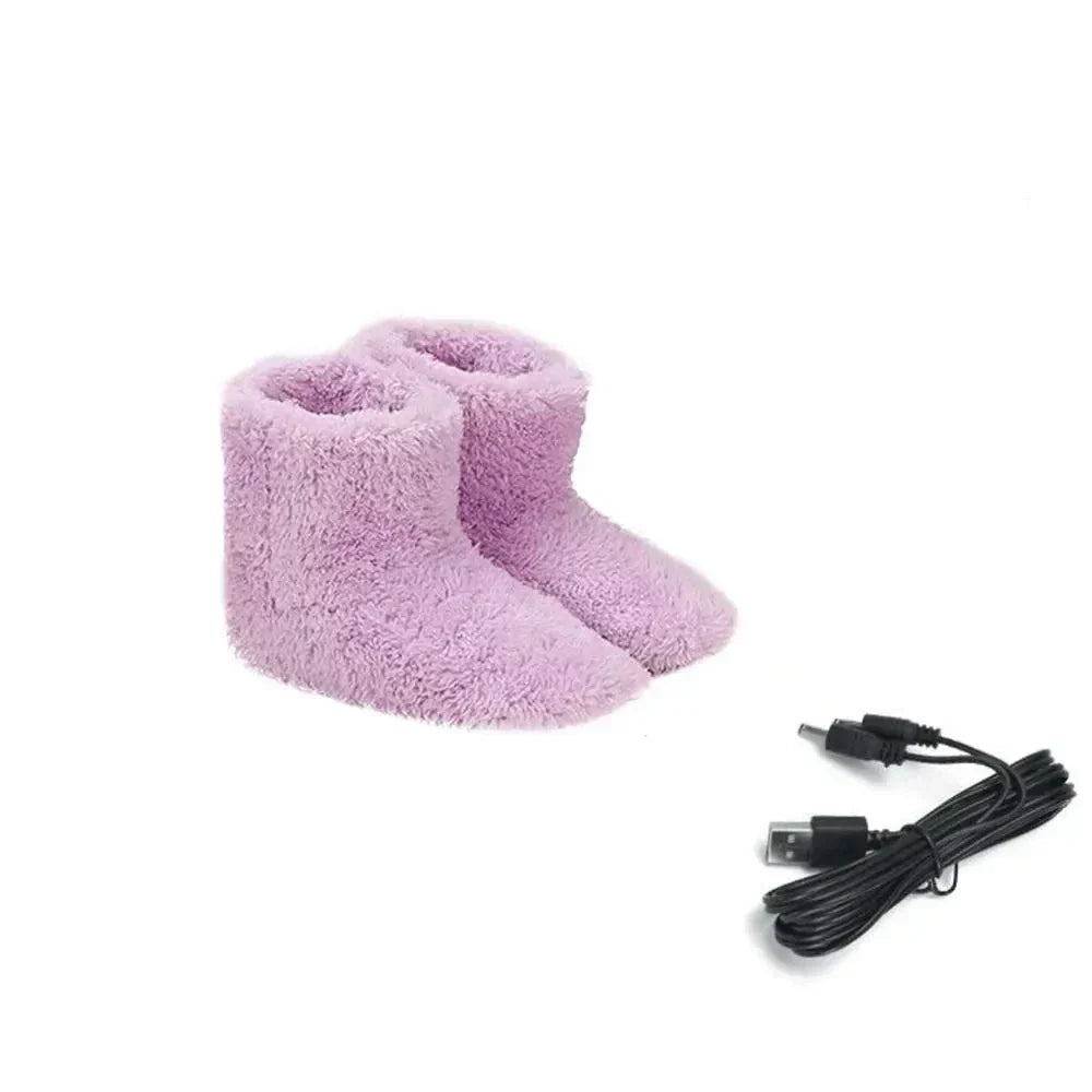 Soft Plush Heated Slippers