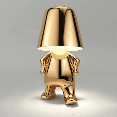 Modern Gold Table Lamp with Integrated LED