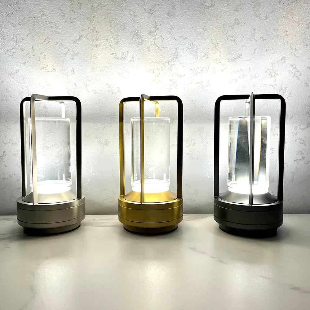 Radiant Affection Table Lamp with Lantern Style Design