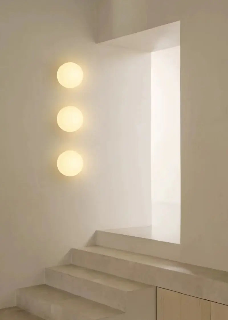 Modern Milk-Glass Wall Light