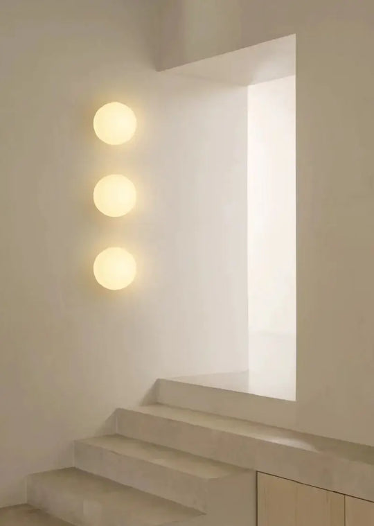 Modern Milk-Glass Wall Light