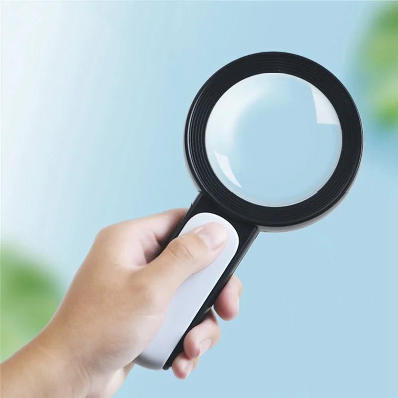 30X Handheld Magnifying Glass with LED Light