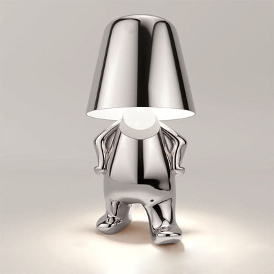 Modern Gold Table Lamp with Integrated LED