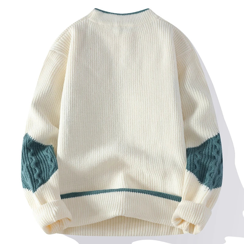 Men’s Patchwork Knitted Jumper
