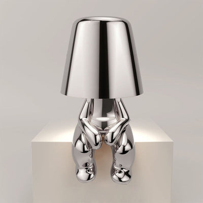 Modern Gold Table Lamp with Integrated LED