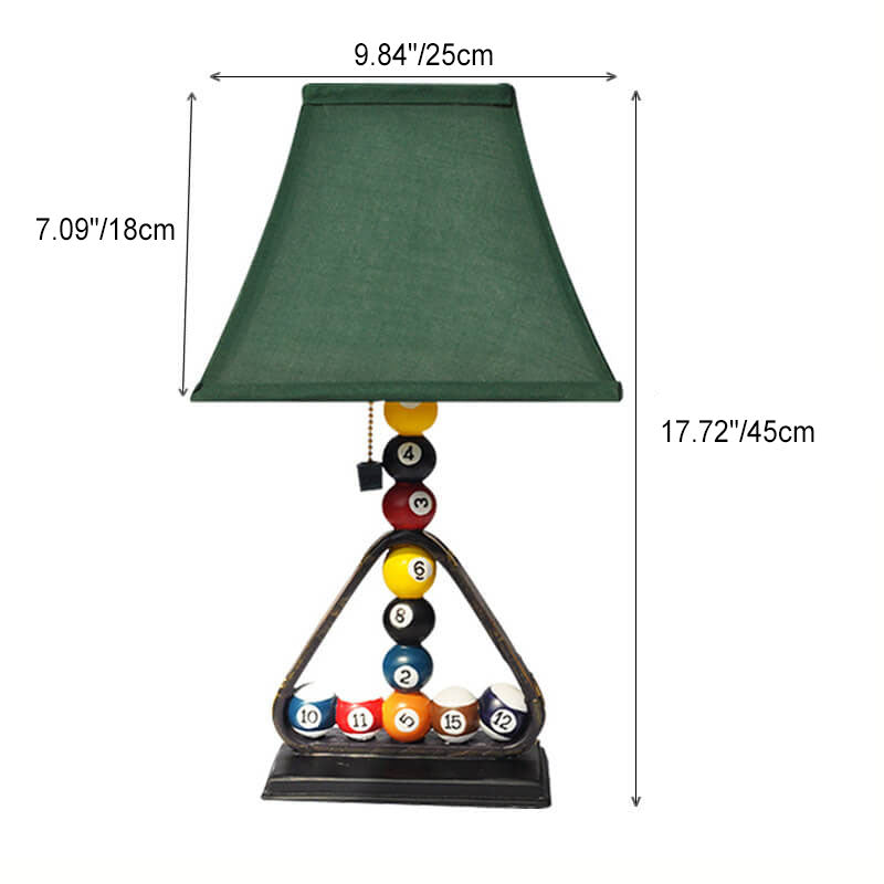 Modern Creative Billiard Stacked Linen Fabric Shade Table Lamp