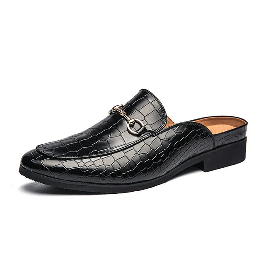 Crocodile-Style Dress Loafers