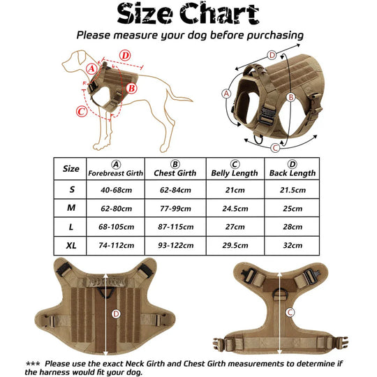 Heavy-Duty Military-Style Dog Harness