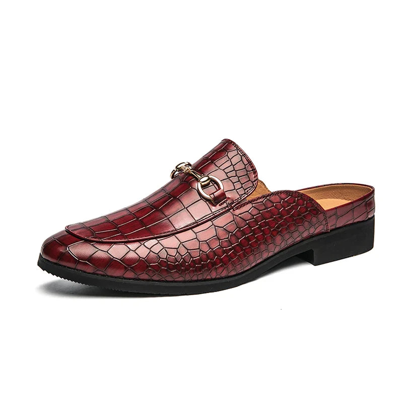 Crocodile-Style Dress Loafers