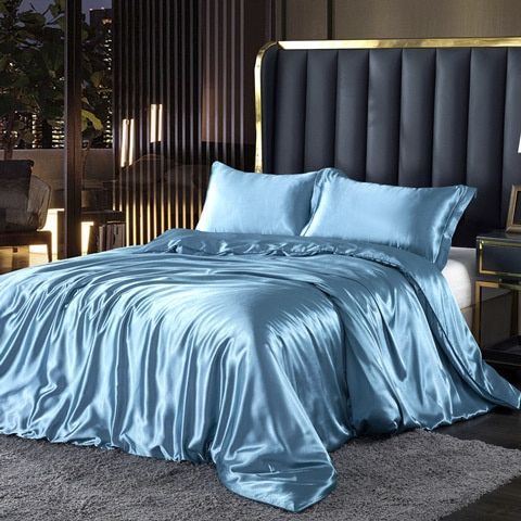 4-Piece Premium Silk Bedding Set for Elegant Comfort
