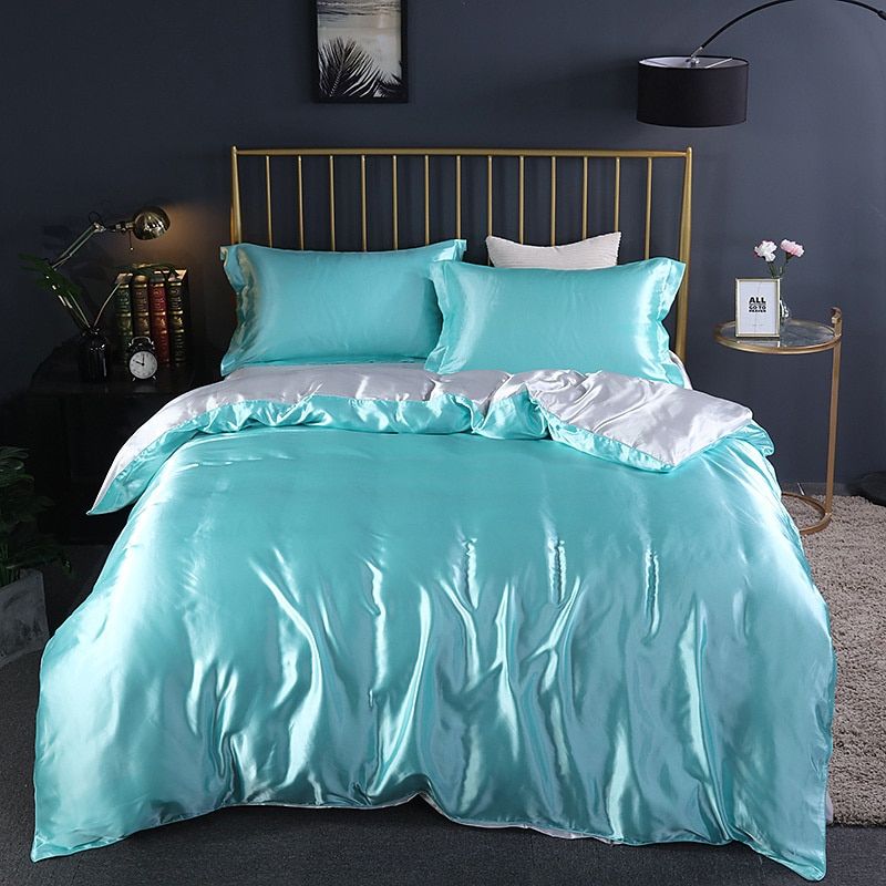 4-Piece Premium Silk Bedding Set for Elegant Comfort