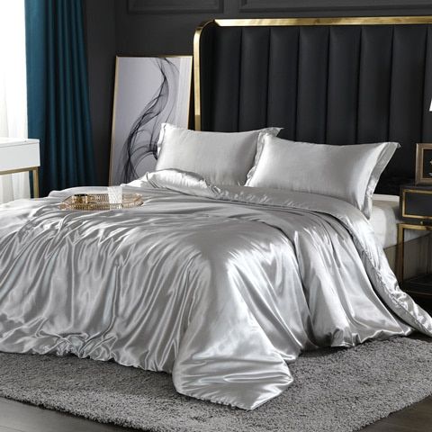 4-Piece Premium Silk Bedding Set for Elegant Comfort