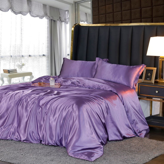 4-Piece Premium Silk Bedding Set for Elegant Comfort