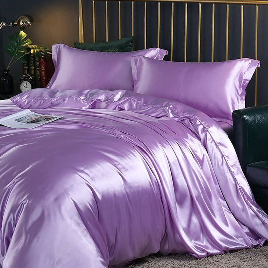 4-Piece Premium Silk Bedding Set for Elegant Comfort