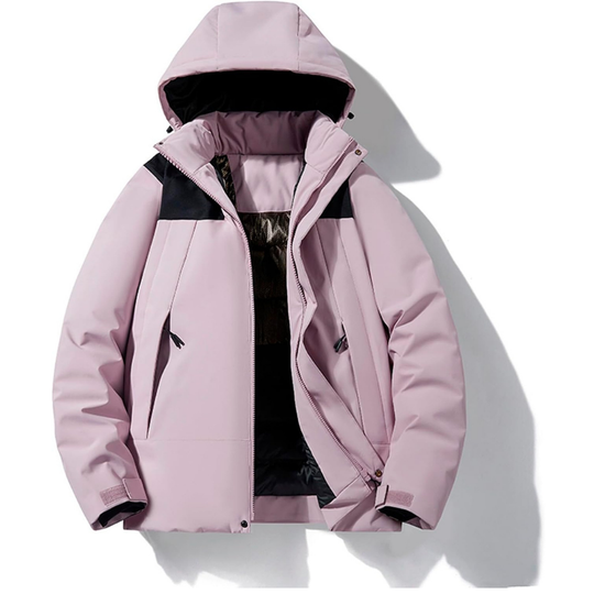 Women's ski jacket with hood and pockets