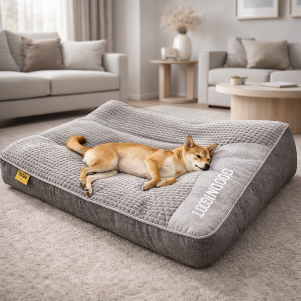 Soft Dog Bed with Headrest