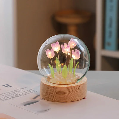 TulipGlow - Modern Tulip Table Desk Lamp - Elegant Tulip Design lamp with Bright LED Lighting for Desk or Bedside