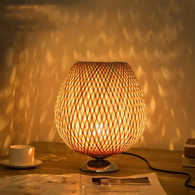 Vintage Bamboo Table Lamp