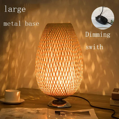 Vintage Bamboo Table Lamp