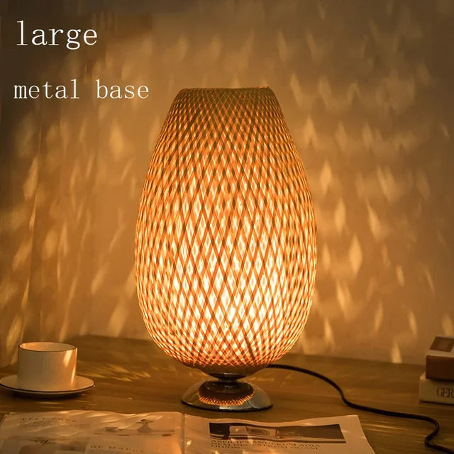 Vintage Bamboo Table Lamp