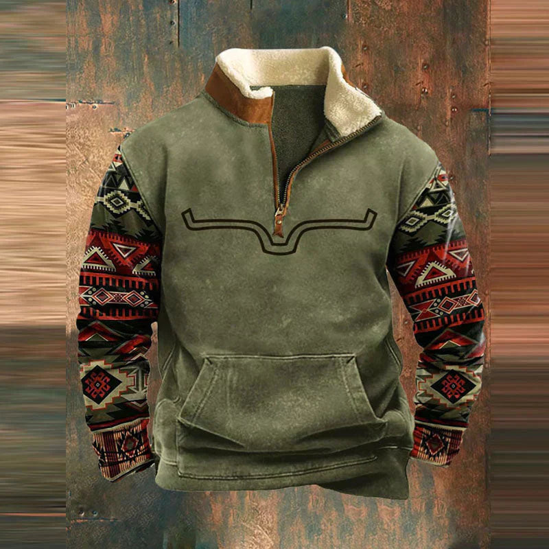 Men’s Quarter-Zip Western Pullover