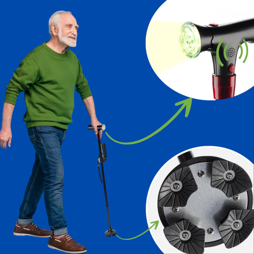 Multi Functional Foldable Walking Cane - Walking Aid - Getitt