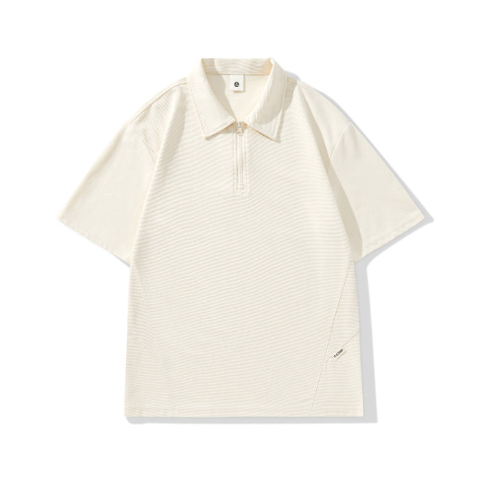 Men’s Casual Zip Polo Shirt