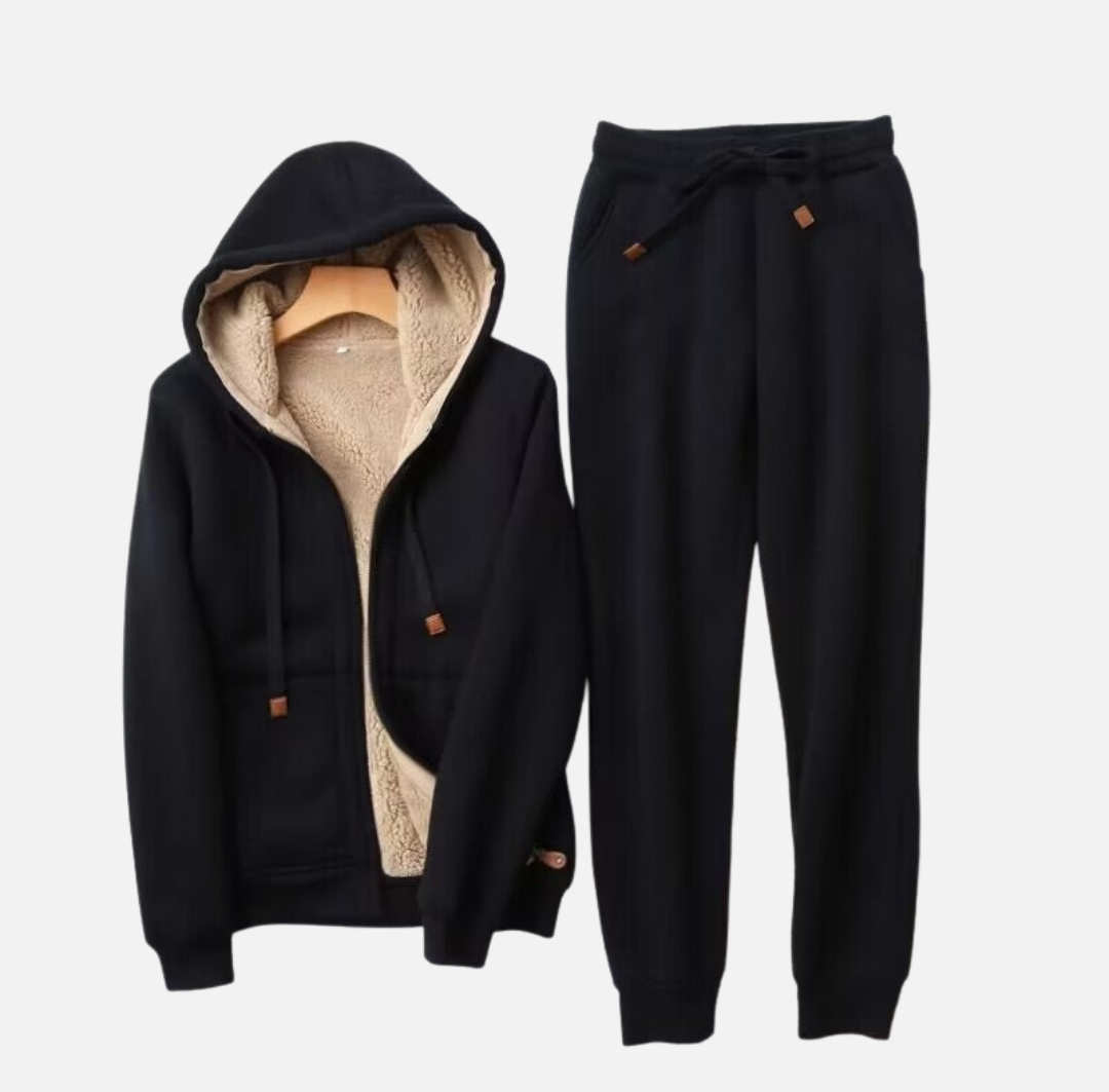 Women’s Fleece-Lined Hoodie and Jogger Set gETITT