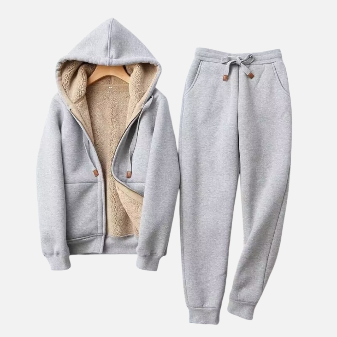 Women’s Fleece-Lined Hoodie and Jogger Set