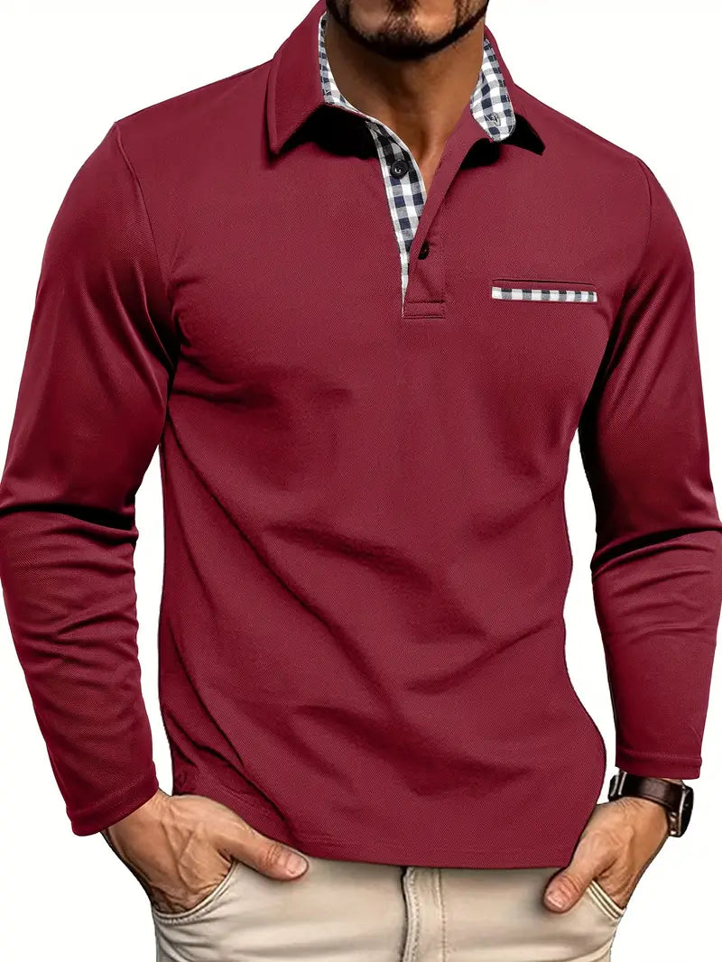 Classic Men’s Long Sleeve Polo Shirt