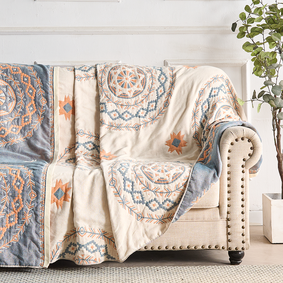 Serene Mandala Throw Blanket