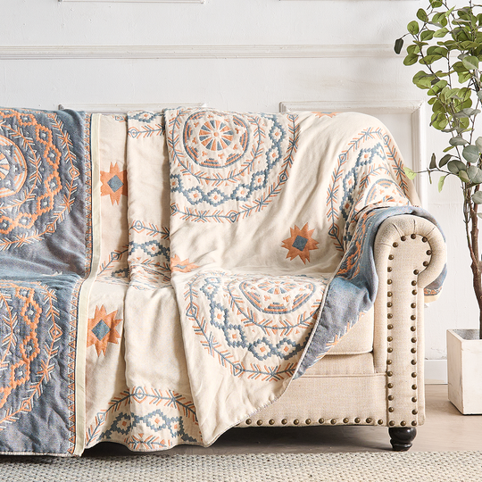 Serene Mandala Throw Blanket