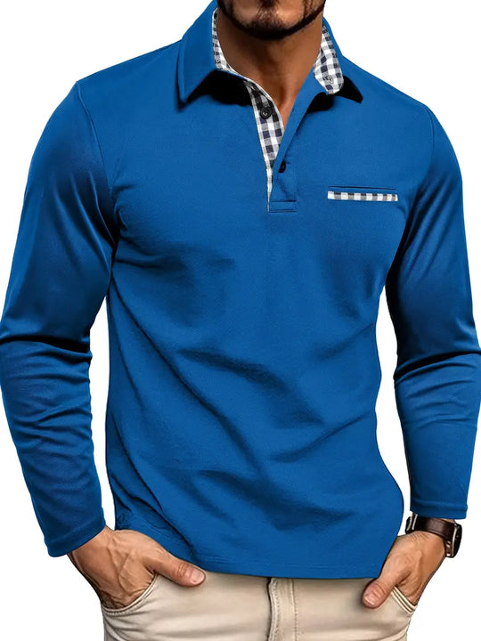 Classic Men’s Long Sleeve Polo Shirt