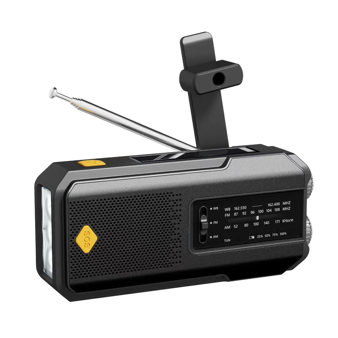 Hand-Crank & Solar Emergency Radio with Power Bank