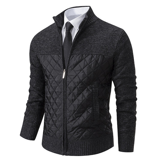 Men’s Warm Quilted Knit Jacket