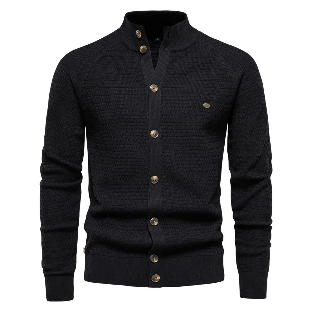 Men’s Stand Collar Cardigan