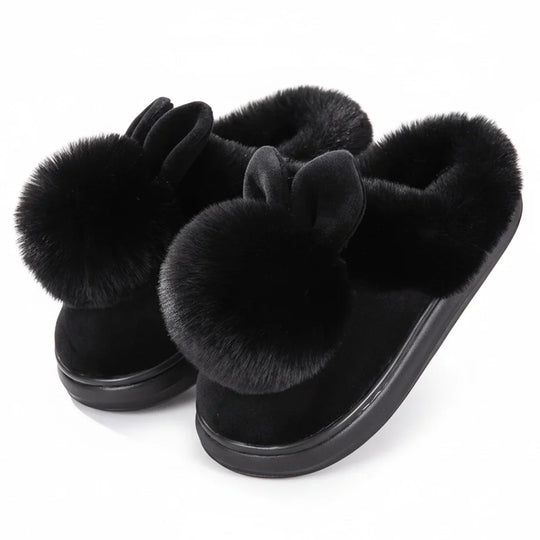 Bunny Ears Plush Slippers