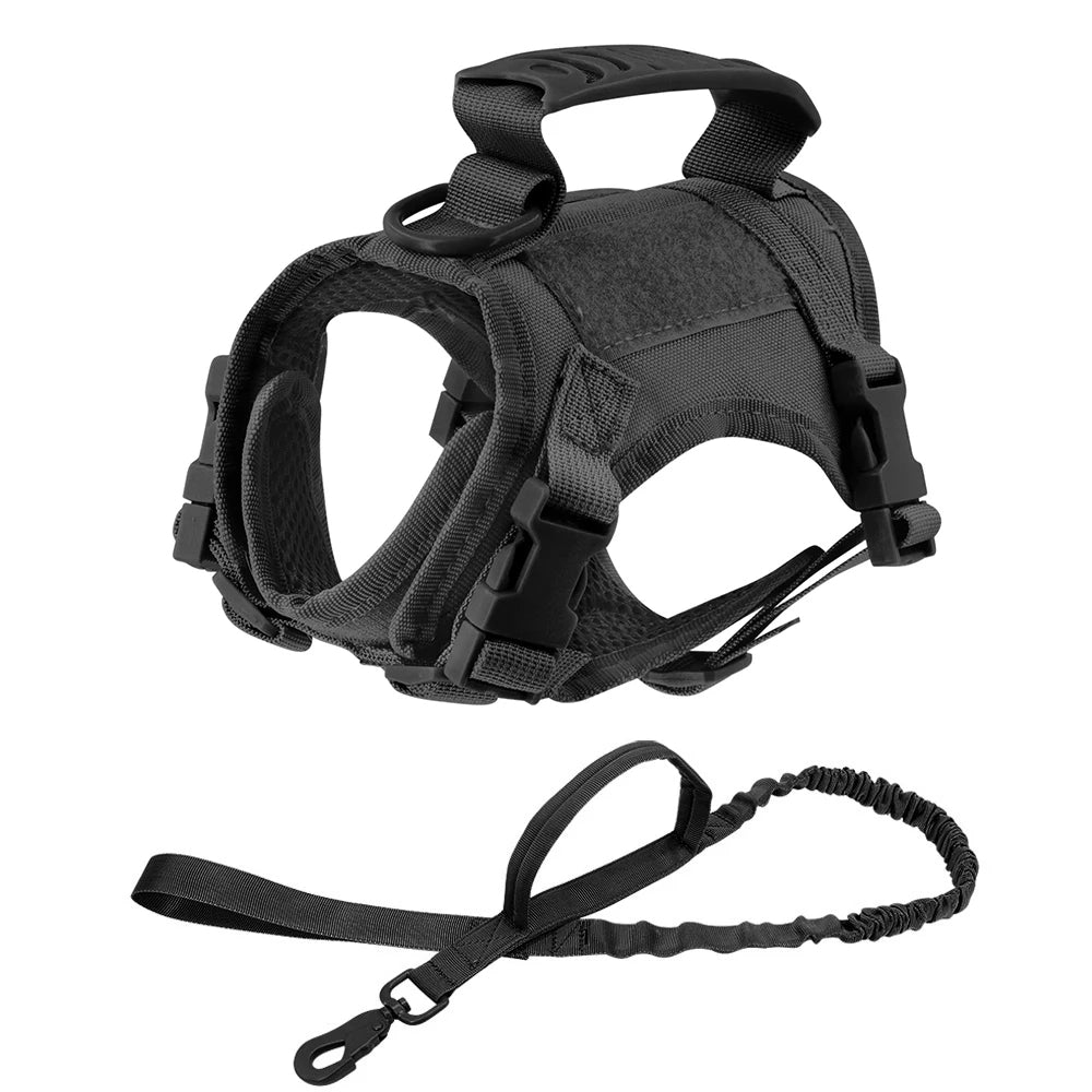 Military-Style Tactical Cat Harness & Leash