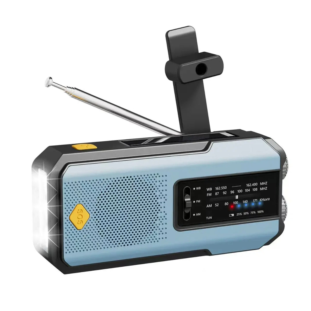 Hand-Crank & Solar Emergency Radio with Power Bank