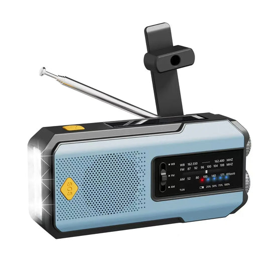 Hand-Crank & Solar Emergency Radio with Power Bank