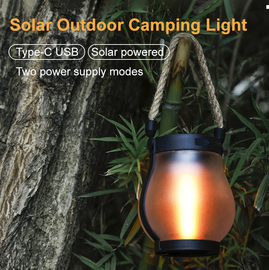 Outdoor Solar Flame Light
