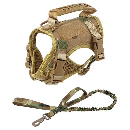 Military-Style Tactical Cat Harness & Leash