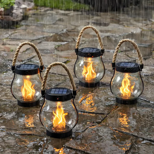 Outdoor Solar Flame Light