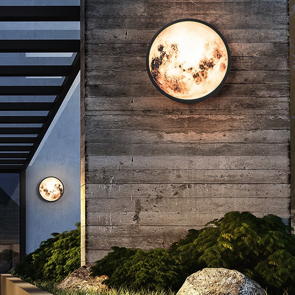 Creative Moon Outdoor Wall Light