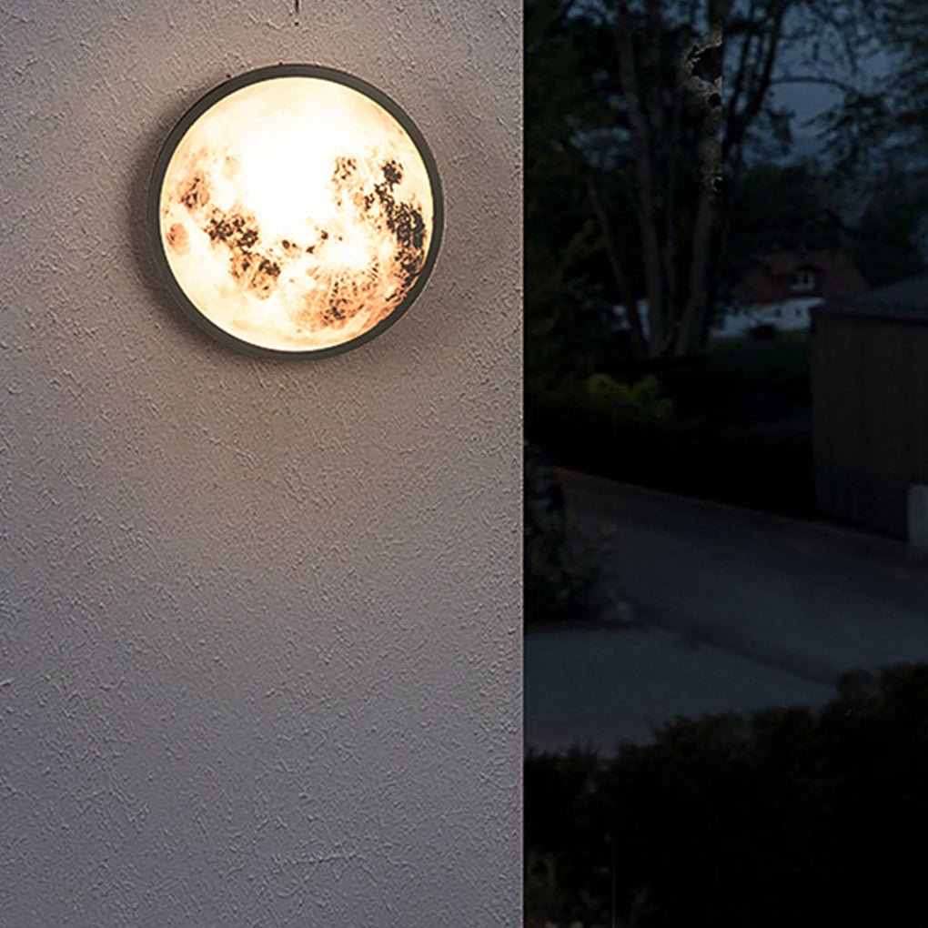 Creative Moon Outdoor Wall Light